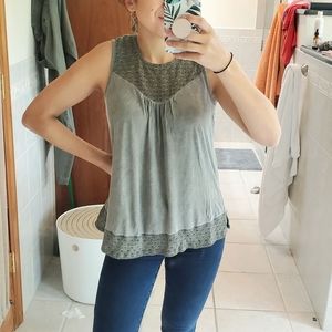 Faded olive green tank